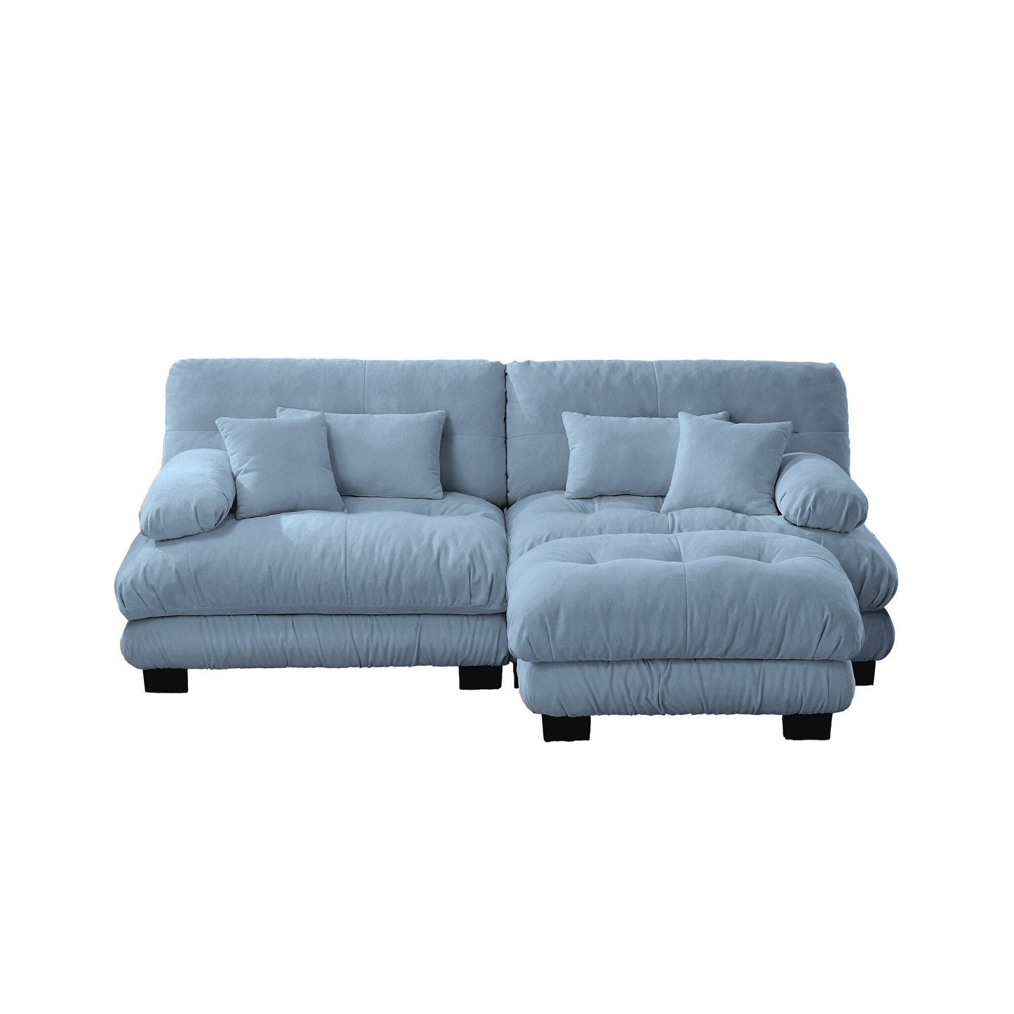 Divano componibile Cloud Couch per soggiorno, divano a 2 posti in ciniglia con 2 cuscini lombari e 2 cuscini decorativi