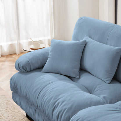 Divano componibile Cloud Couch per soggiorno, divano a 2 posti in ciniglia con 2 cuscini lombari e 2 cuscini decorativi