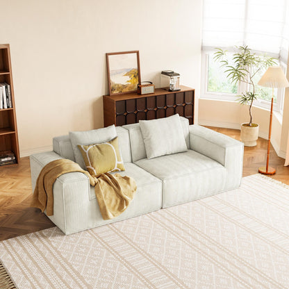 Divano letto modulare a 2 posti Cloud Soft bianco