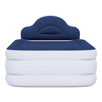 Materasso gonfiabile a forma di nuvola con cavo di alimentazione integrato, pompa fissa e testiera gonfiabile