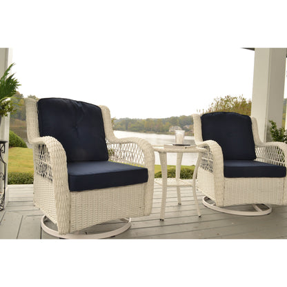 Set di sedie girevoli in vimini Rio Vista Outdoor (3 pezzi)