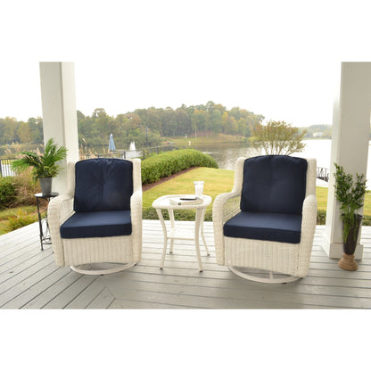 Set di sedie girevoli in vimini Rio Vista Outdoor (3 pezzi)