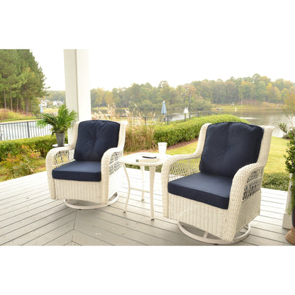 Set di sedie girevoli in vimini Rio Vista Outdoor (3 pezzi)