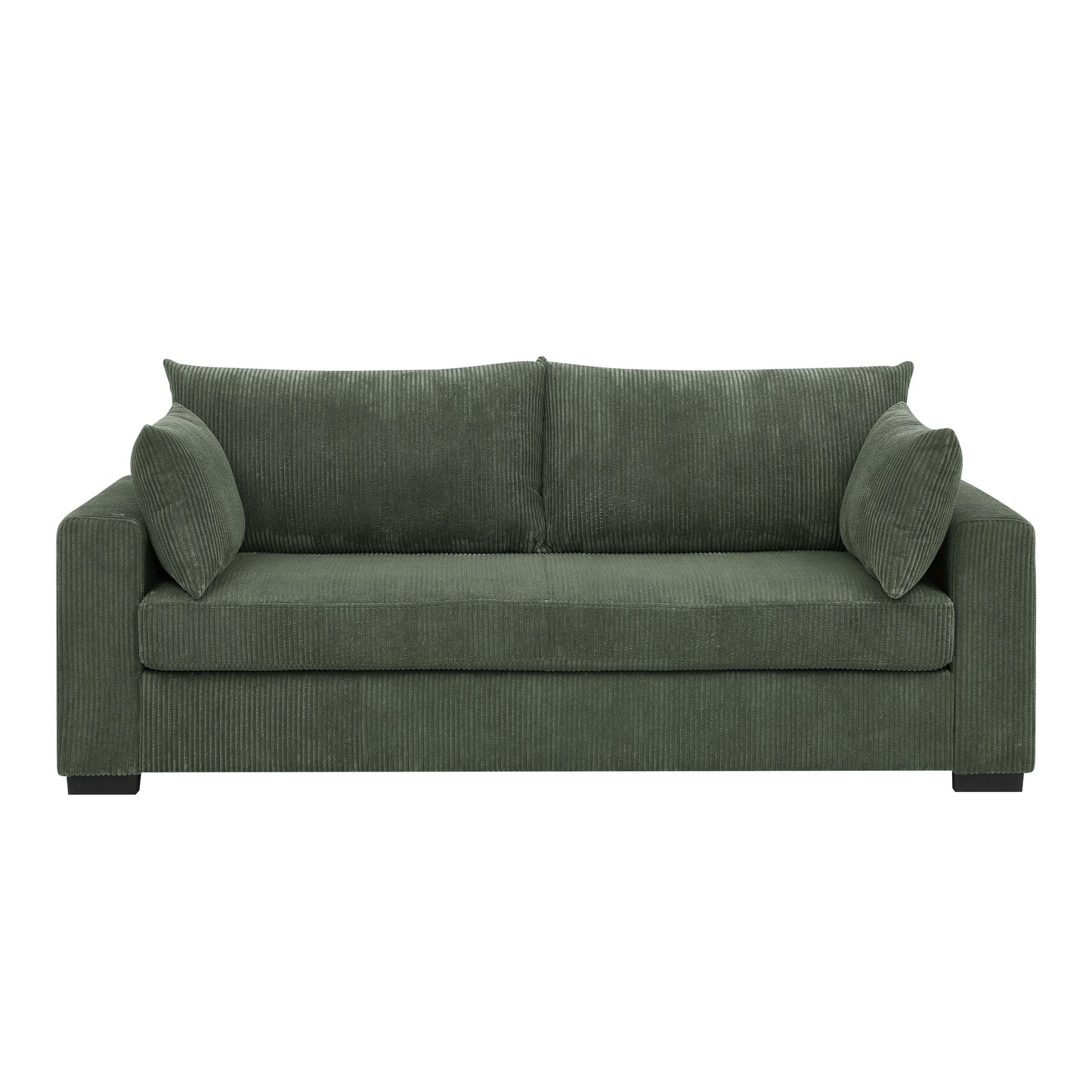 Divano in velluto a coste in stile costiero - 31 P x 79 L x 34 A