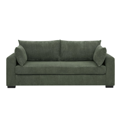 Divano in velluto a coste in stile costiero - 31 P x 79 L x 34 A