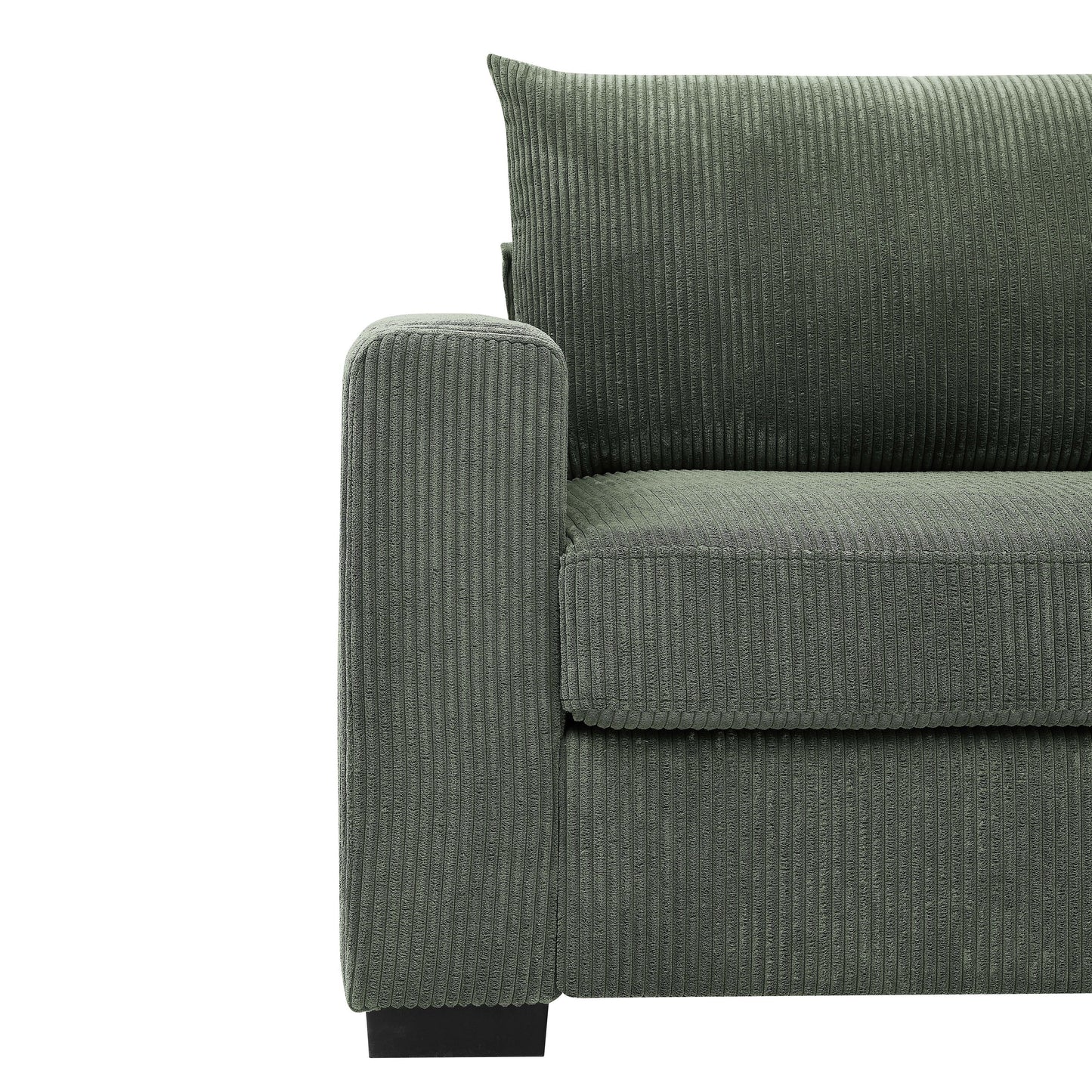 Divano in velluto a coste in stile costiero - 31 P x 79 L x 34 A