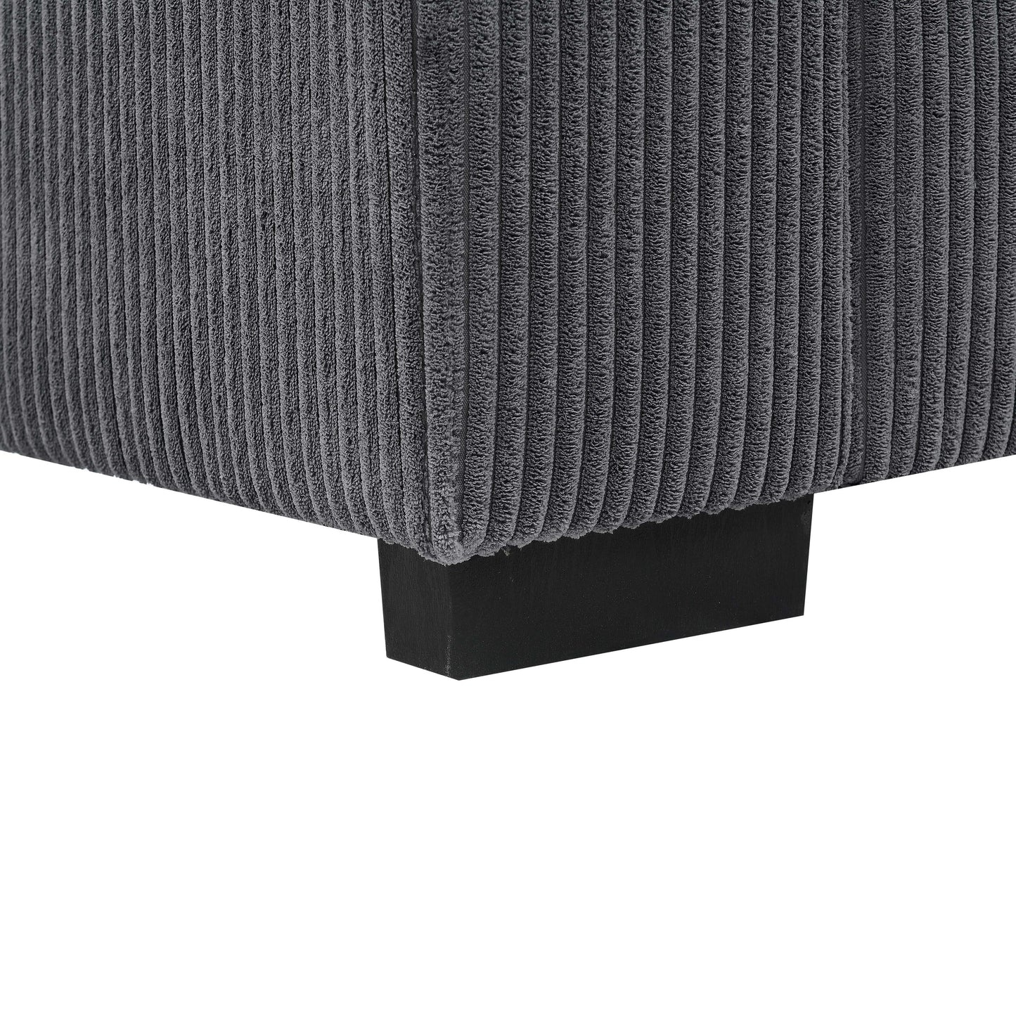 Divano in velluto a coste in stile costiero - 31 P x 79 L x 34 A