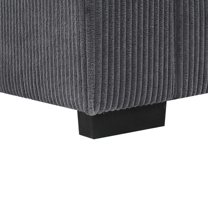 Divano in velluto a coste in stile costiero - 31 P x 79 L x 34 A