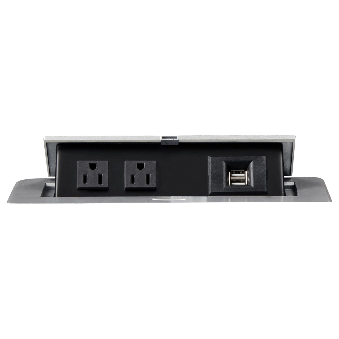 Divano imbottito Conrad con braccioli regolabili, grigio