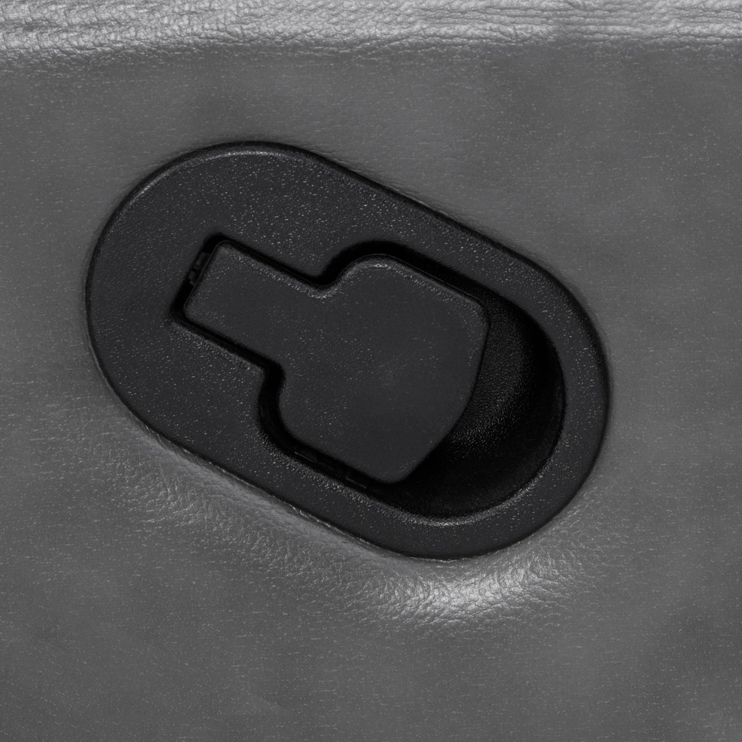 Divano imbottito Conrad con braccioli regolabili, grigio