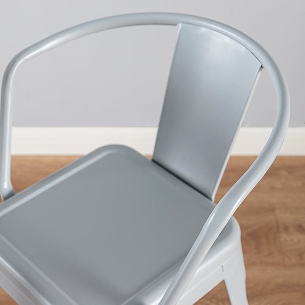 Set tavolo e sedie in metallo bianco per esterni Coco Kids