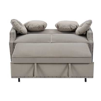 Divano letto regolabile in poliestere Coffee 54.7 con due porte USB e quattro cuscini lombari floreali