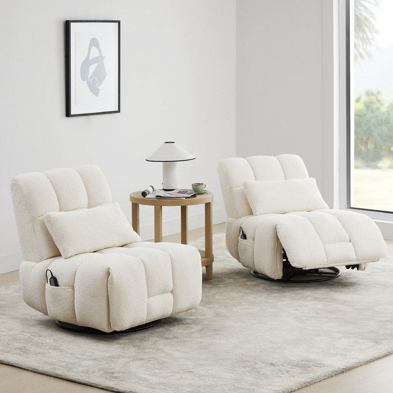 Poltrona reclinabile Cole Power Recliner girevole con supporto lombare