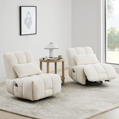 Poltrona reclinabile Cole Power Recliner girevole con supporto lombare