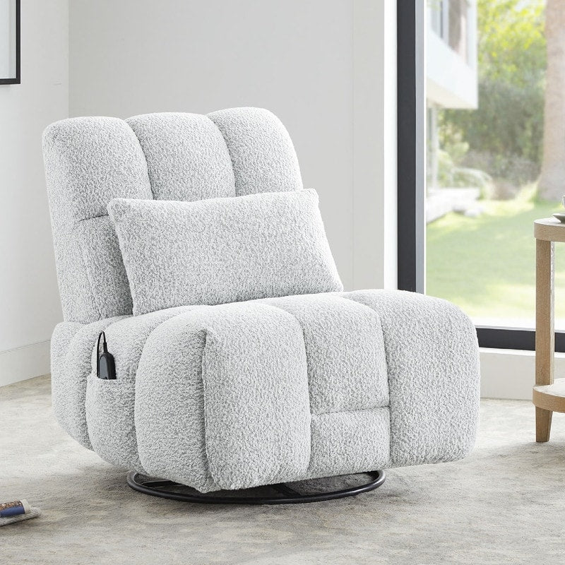 Poltrona reclinabile Cole Power Recliner girevole con supporto lombare