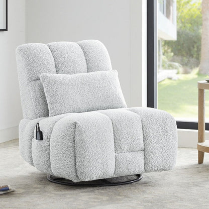 Poltrona reclinabile Cole Power Recliner girevole con supporto lombare