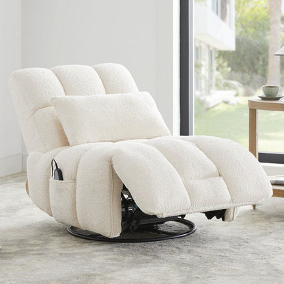 Poltrona reclinabile Cole Power Recliner girevole con supporto lombare