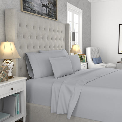 Set di lenzuola antipiega in misto cotone premium Color Sense 1200TC