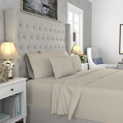 Set di lenzuola antipiega in misto cotone premium Color Sense 1200TC