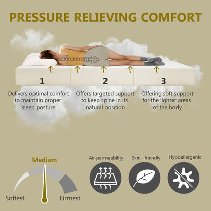 Materasso memory in gel ipoallergenico Comfiture Modern da 12 pollici di DreamMax