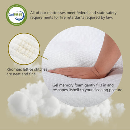 Materasso memory in gel ipoallergenico Comfiture Modern da 12 pollici di DreamMax