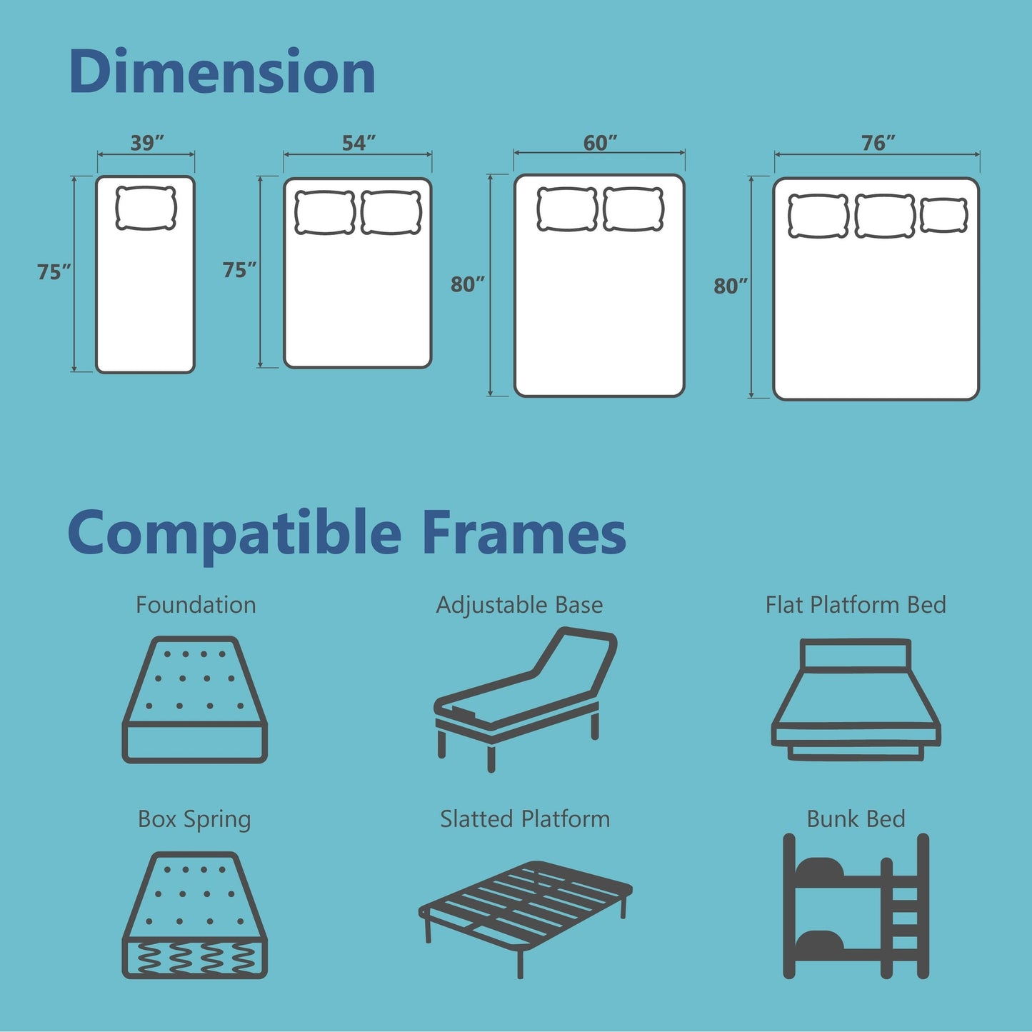 Materasso in memory foam ipoallergenico Comfiture Modern da 6 pollici di DreamMax