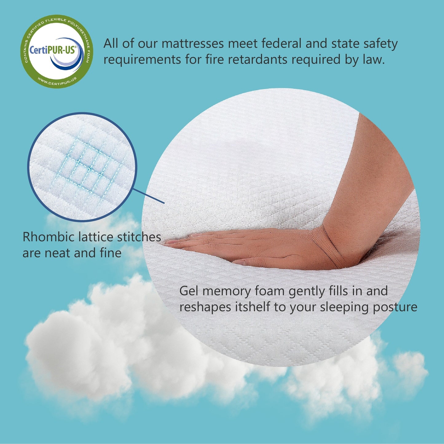 Materasso in memory foam ipoallergenico Comfiture Modern da 6 pollici di DreamMax