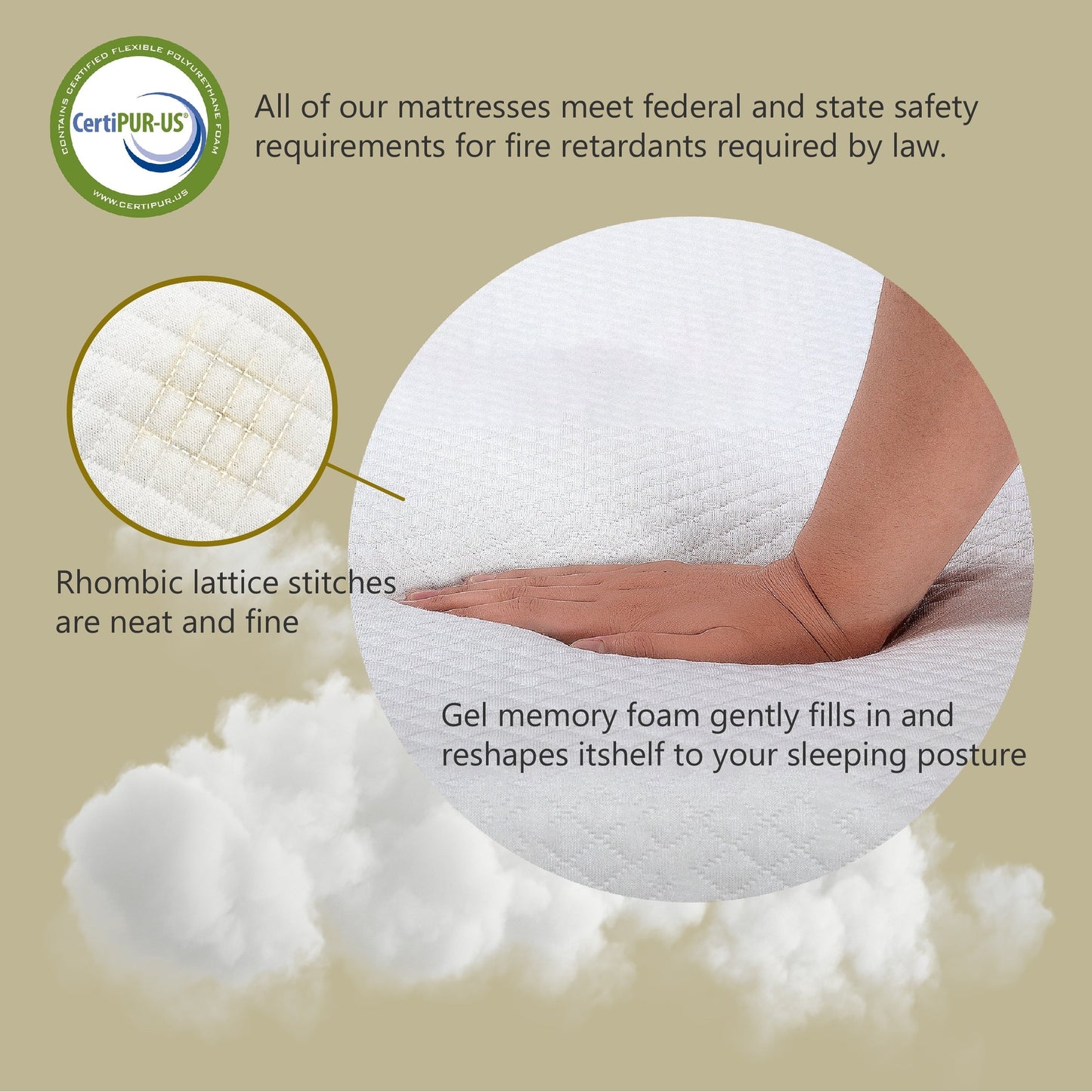 Materasso in memory foam ipoallergenico Comfiture Modern da 8 pollici di DreamMax