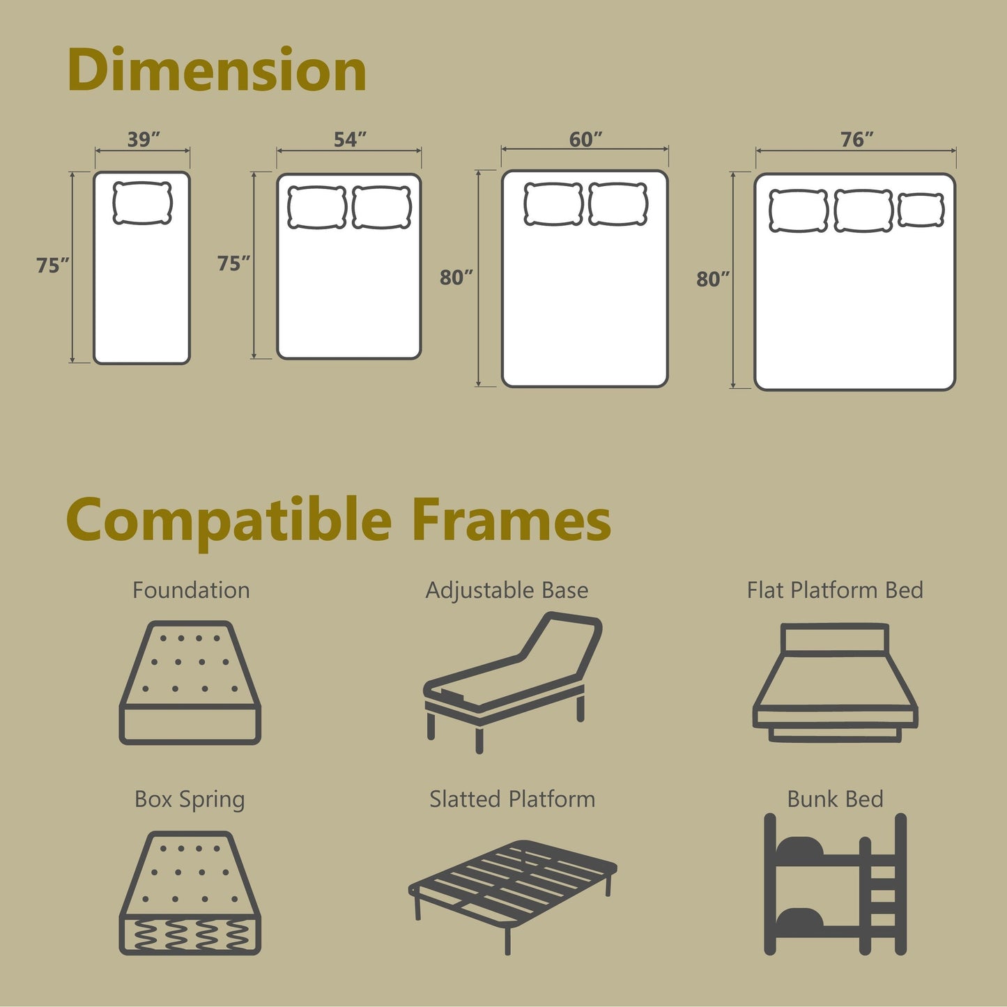 Materasso in memory foam ipoallergenico Comfiture Modern da 8 pollici di DreamMax