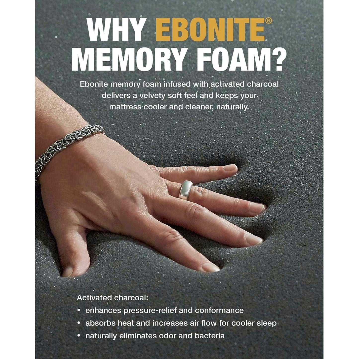 Materasso in memory foam ComforPedic Loft di BeautyRest 12 Ebonite