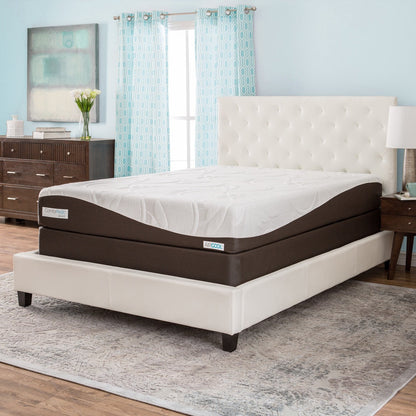 ComforPedic di Beautyrest Scegli il tuo comfort Set di materassi in memory foam gel da 10 pollici - Bianco - Bianco/Marrone