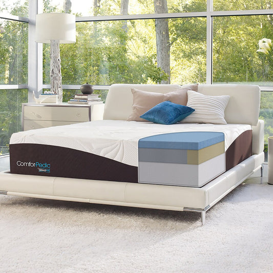 ComforPedic di Beautyrest Scegli il tuo comfort Set di materassi in memory foam gel da 12 pollici - Marrone