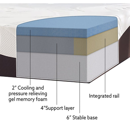 ComforPedic di Beautyrest Scegli il tuo comfort Set di materassi in memory foam gel da 12 pollici - Marrone