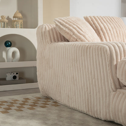 Divano letto in velluto a coste con imbottitura in spugna altamente elastica, divano senza installazione per soggiorno