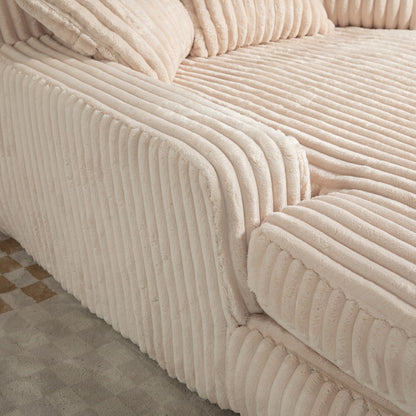 Divano letto in velluto a coste con imbottitura in spugna altamente elastica, divano senza installazione per soggiorno