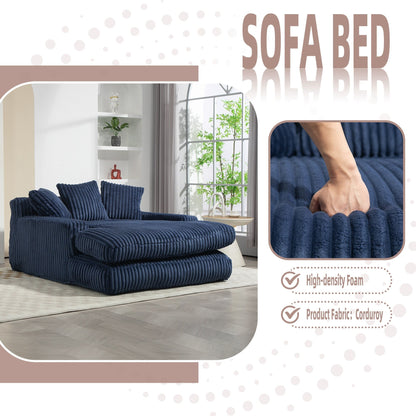 Divano letto in velluto a coste con imbottitura in spugna altamente elastica, divano senza installazione per soggiorno