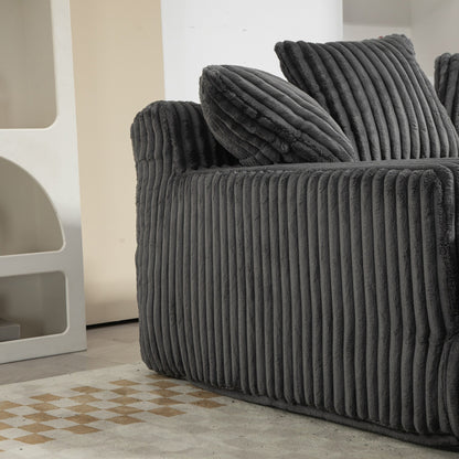 Divano letto in velluto a coste con imbottitura in spugna altamente elastica, divano senza installazione per soggiorno