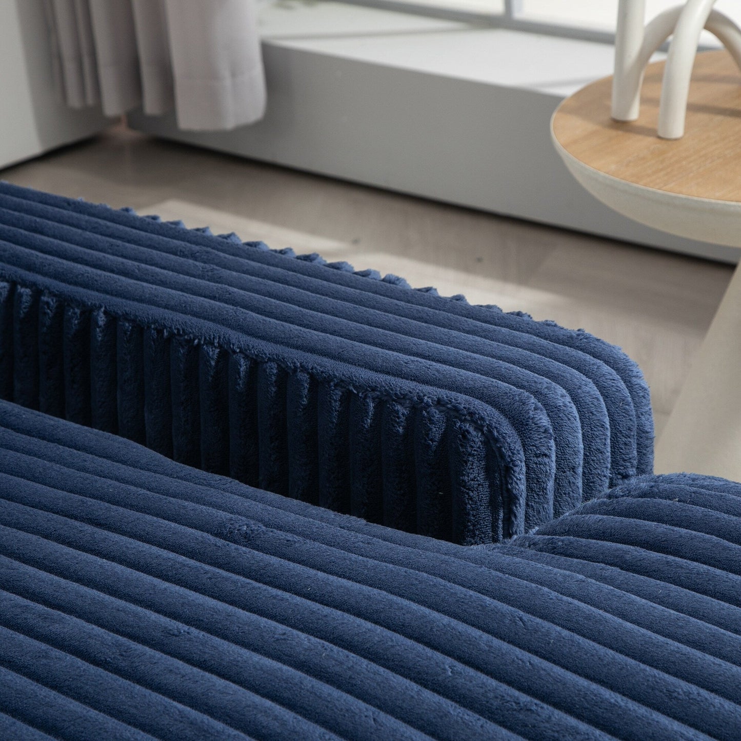 Divano letto in velluto a coste con imbottitura in spugna altamente elastica, divano senza installazione per soggiorno