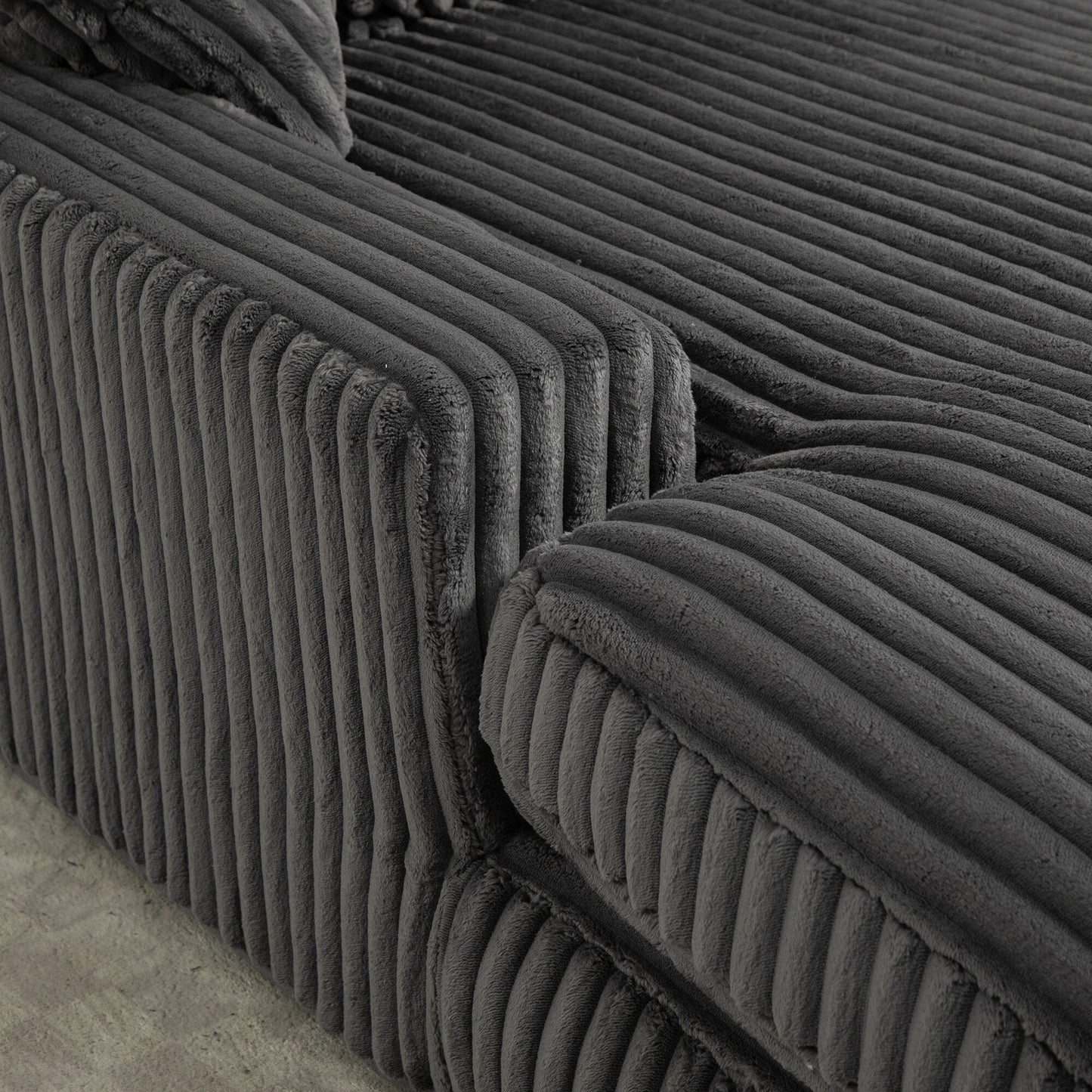 Divano letto in velluto a coste con imbottitura in spugna altamente elastica, divano senza installazione per soggiorno