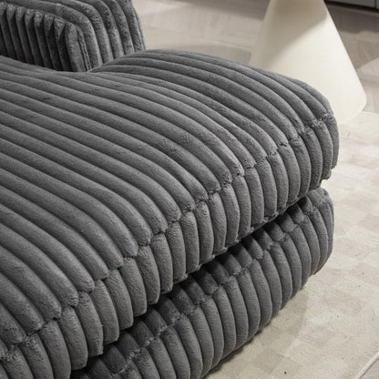 Divano letto in velluto a coste con imbottitura in spugna altamente elastica, divano senza installazione per soggiorno