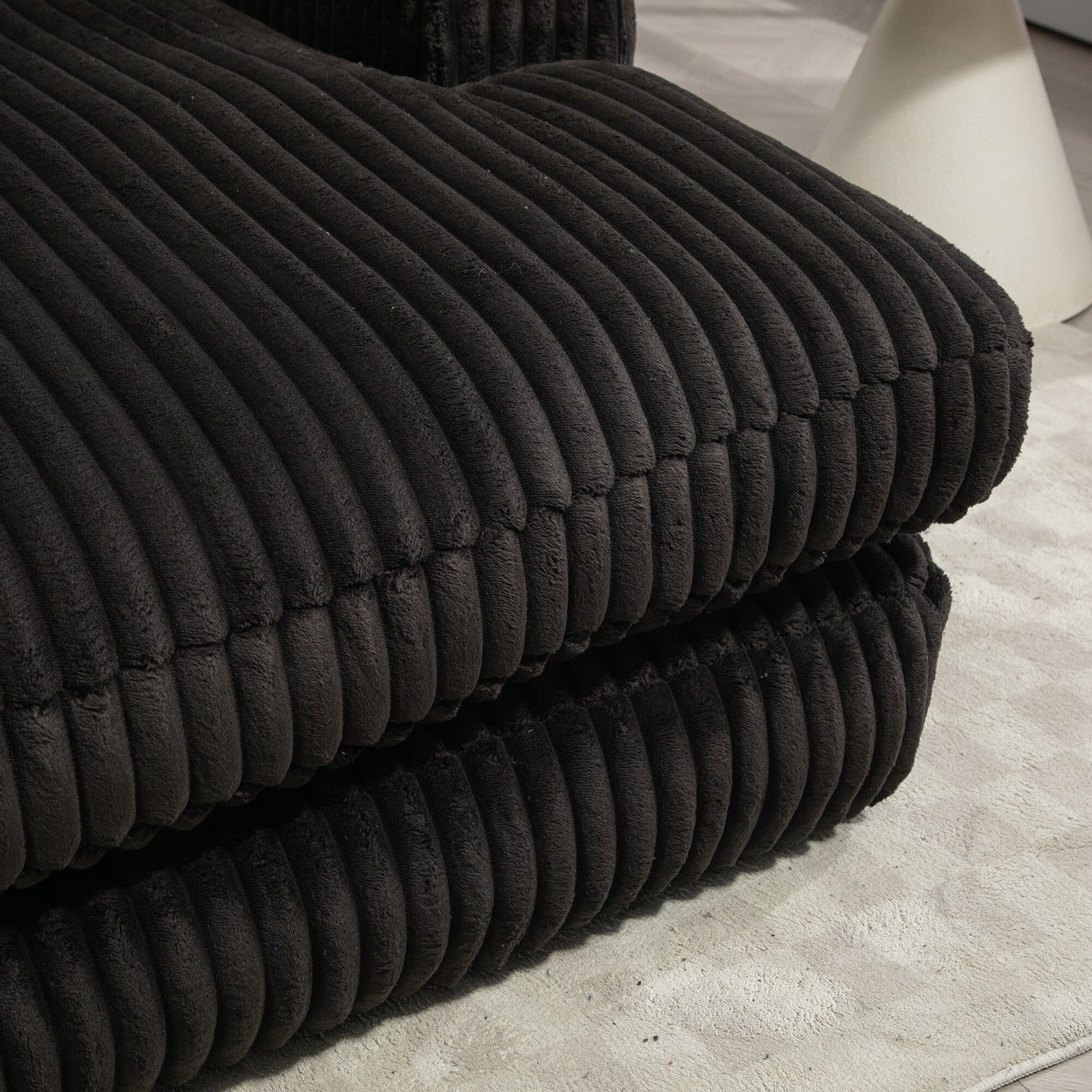 Divano letto in velluto a coste con imbottitura in spugna altamente elastica, divano senza installazione per soggiorno