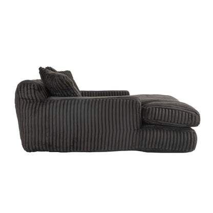 Divano letto in velluto a coste con imbottitura in spugna altamente elastica, divano senza installazione per soggiorno