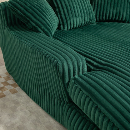 Divano letto in velluto a coste con imbottitura in spugna altamente elastica, divano senza installazione per soggiorno