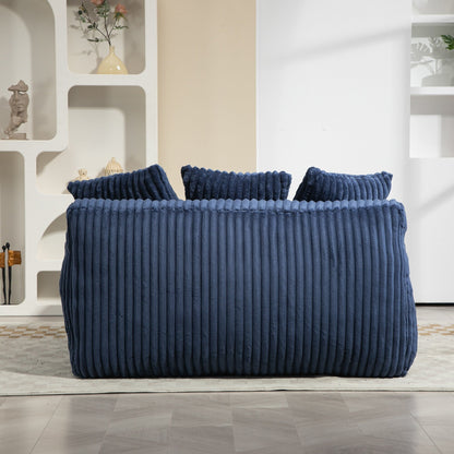 Divano letto in velluto a coste con imbottitura in spugna altamente elastica, divano senza installazione per soggiorno