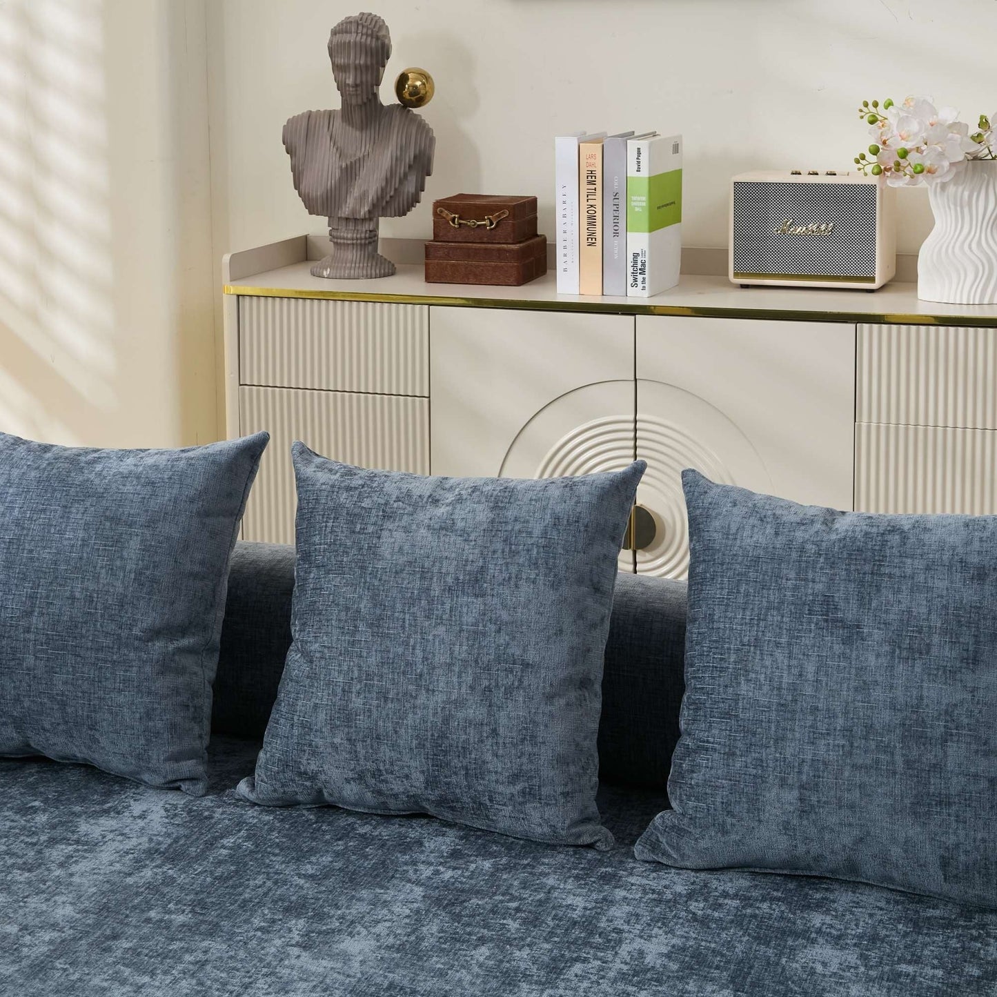 Divano letto pieghevole e trasformabile, comodo divano letto da terra, divano da terra in ciniglia con braccioli, divano da terra