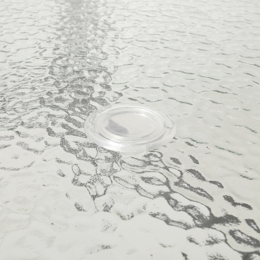 Set da pranzo per esterni commerciale da 7 pezzi con tavolo in vetro e 6 sedie