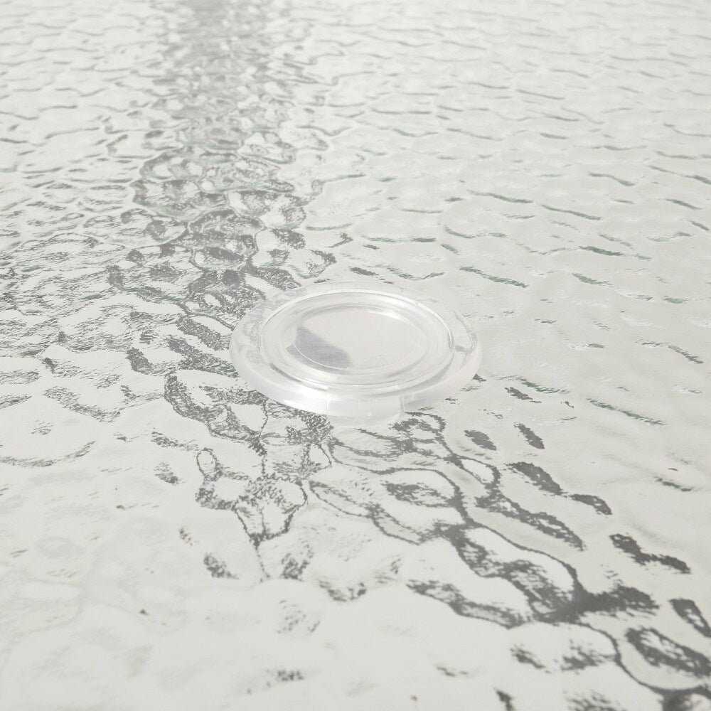 Set da pranzo per patio commerciale con tavolo con piano in vetro temperato e 6 sedie