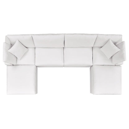 Divano componibile per patio da esterno in 6 pezzi Commix