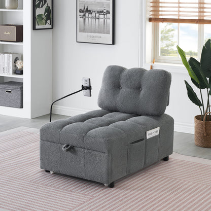 Divano compatto in tessuto Teddy - Divano letto convertibile da 40,20 pollici per piccoli spazi in soggiorno o in ufficio