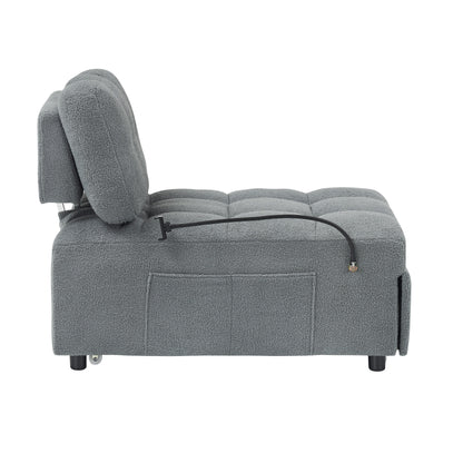 Divano compatto in tessuto Teddy - Divano letto convertibile da 40,20 pollici per piccoli spazi in soggiorno o in ufficio